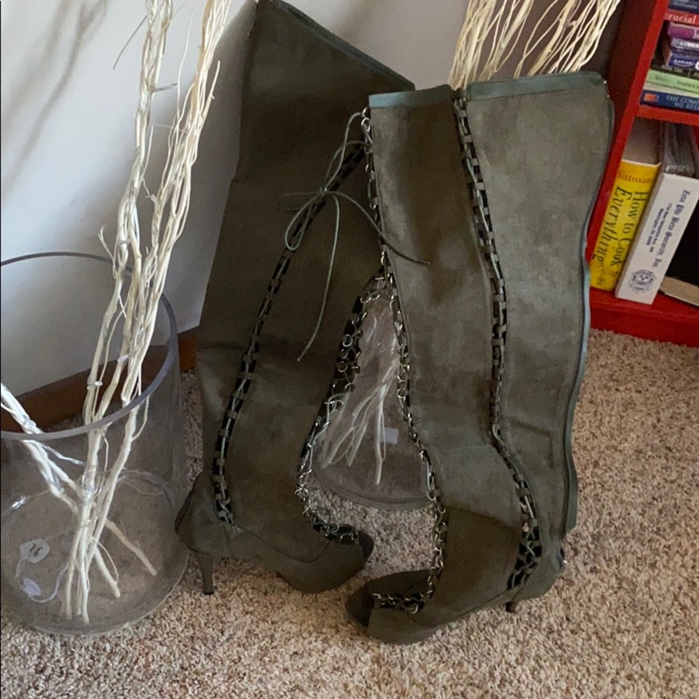 Ashley Stewart Thigh-High Suade Boots